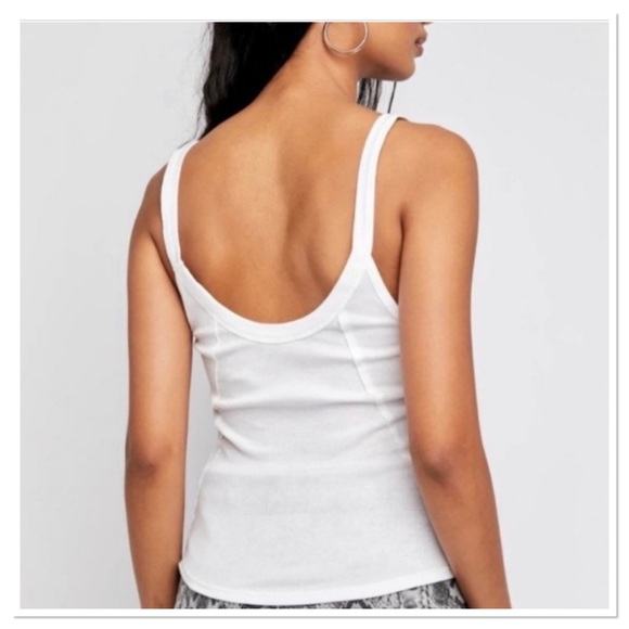 Free People Alia Tank Top In Optic White XS NWT - Picture 3 of 5